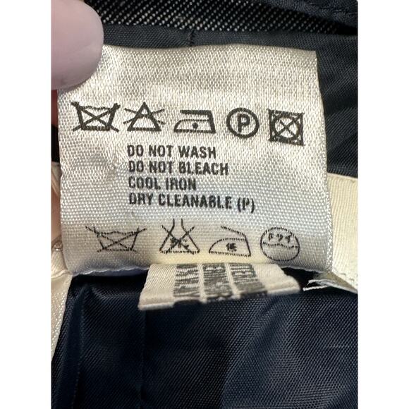 Escada Blue Chambray Button Up Lightweight 100% Silk Coat Size 40 US 8 - Picture 5 of 6